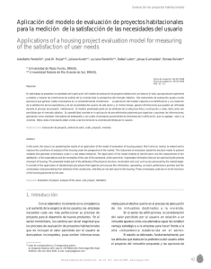 Aplicación del modelo de evaluación de proyectos habitacionales