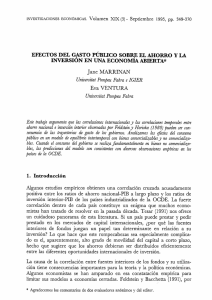 efectos del gasto público sobre el ahorro y la inversión en una