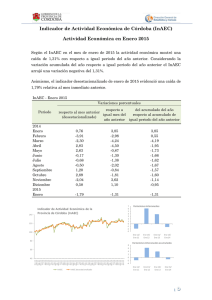 Informe Actividad Económica de Córdoba. Enero 2015