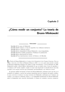 ¿Cómo medir un conjunto? La teor´ıa de Brunn