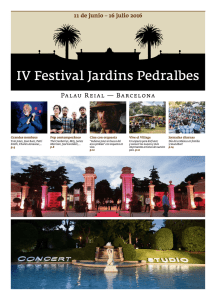 IV Festival Jardins Pedralbes - Festival Jardins de Pedralbes