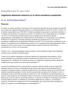 Vagotomía altamente selectiva en la úlcera duodenal complicada