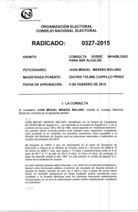 Radicado 0327 de 2015 - Consejo Nacional Electoral