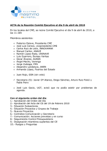 Acta de CE de 9-4-10 1 - Clúster Marítimo Español