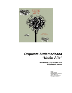 Orquesta Sudamericana “Unión Alta”