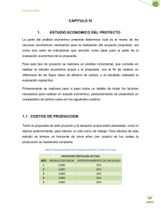 CAPITULO VI 1. ESTUDIO ECONOMICO DEL PROYECTO 1.1