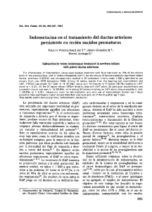 Indometacina en el tratamiento del ductus arterioso