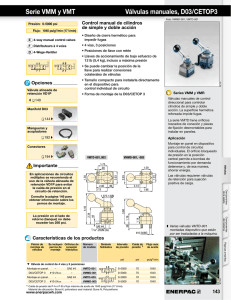 Serie VMM y VMT Válvulas manuales, D03/CETOP3