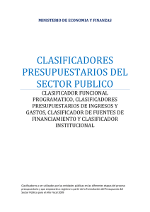 clasificadores presupuestarios del sector publico