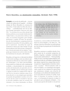 Pierre Bourdieu, La dominación masculina. Ed.Seuil, París 1998. El