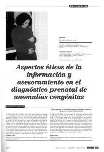 Aspectos éticos de la información y asesoramiento en el diagnóstico