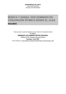 música y danza: dos dominios en conjunción rítmica desde