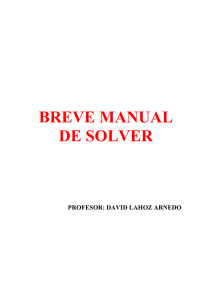 BREVE MANUAL DE SOLVER
