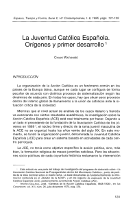 La Juventud Católica Española. Orígenes y primer - e