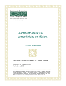 La infraestructura y la competitividad en México.