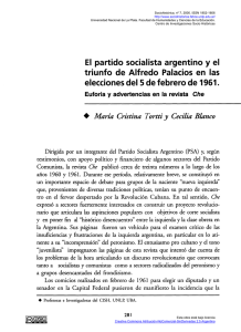 El partido socialista argentino y el triunfo de Alfredo