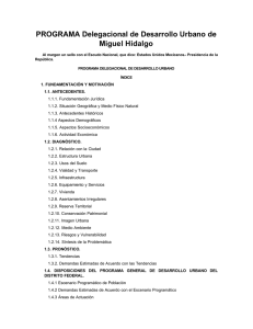 PROGRAMA Delegacional de Desarrollo Urbano de Miguel Hidalgo