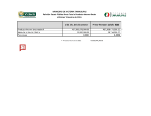 al 31 Dic. Del año anterior Primer Trimestre del