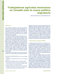 Sección Especial Trabajadores agrícolas mexicanos en Canadá