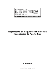 Reglamento de Requisitos Mínimos de Hospederías de Puerto Rico