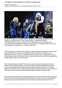 Led Zeppelin: nuevas reediciones y `la canción se mantiene igual`