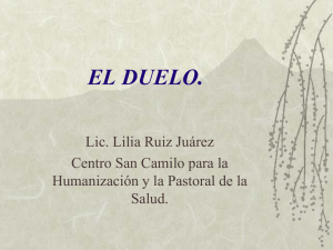 El duelo. Centro San Camilo para la Humanización y la