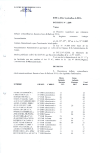 L()T.—\. 22 de Septiembre de 2014. I)F.(`RF.TO N“ 2.263.