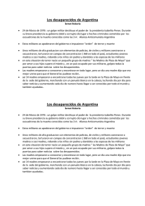 Los desaparecidos de Argentina Los desaparecidos de Argentina