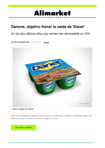 Danone, objetivo frenar la caída de `Danet` - Noticias de