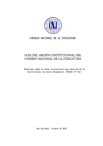 consejo nacional de la judicatura guia del archivo institucional del