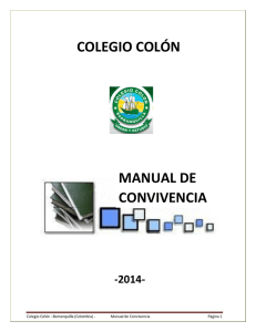 COLEGIO COLÓN MANUAL DE CONVIVENCIA