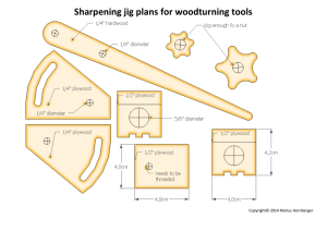 Sharpening jig plans for woodturning tools