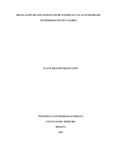 regulación de los conflictos de interés en las actividades de