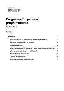Programación para no programadores