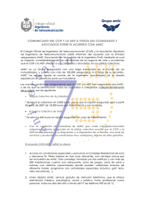 Acuerdo alcanzado entre COIT y el Grupo AMIC