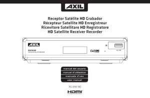 Receptor Satélite HD Grabador Récepteur Satellite HD Enregistreur