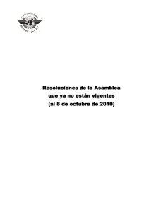 Resoluciones de la Asamblea Resoluciones de la Asamblea