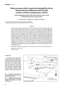 Observaciones sobre la posición estratigráfica de las formaciones