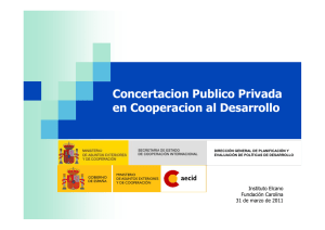 Concertación Público Privada en Cooperación al Desarrollo