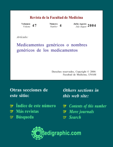 Medicamentos genéricos o nombres genéricos de los medicamentos