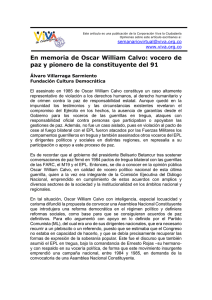 En memoria de Oscar William Calvo
