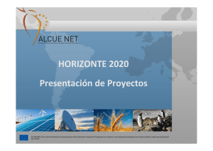 HORIZONTE 2020 Presentación de Proyectos