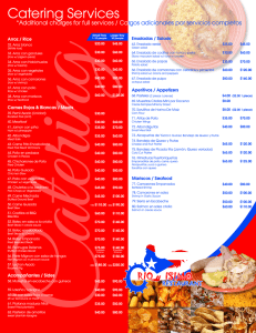 Services - Criollisimo Restaurant