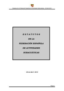 Estatutos de la Federación Española de Actividades