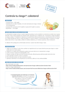 Controla tu riesgo*: colesterol - Fundación Española del Corazón