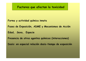 Factores que afectan la toxicidad - U