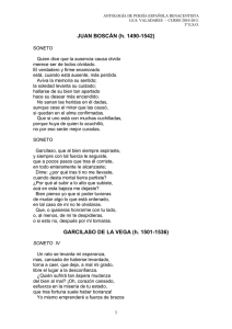 JUAN BOSCÁN (h. 1490-1542) GARCILASO DE LA VEGA (h. 1501