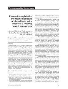 Prospective registration and results disclosure of clinical trials in the