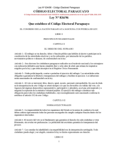 Ley N° 834/96 - Justicia Electoral