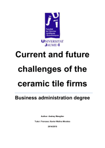 Current and future challenges of the ceramic tile firms